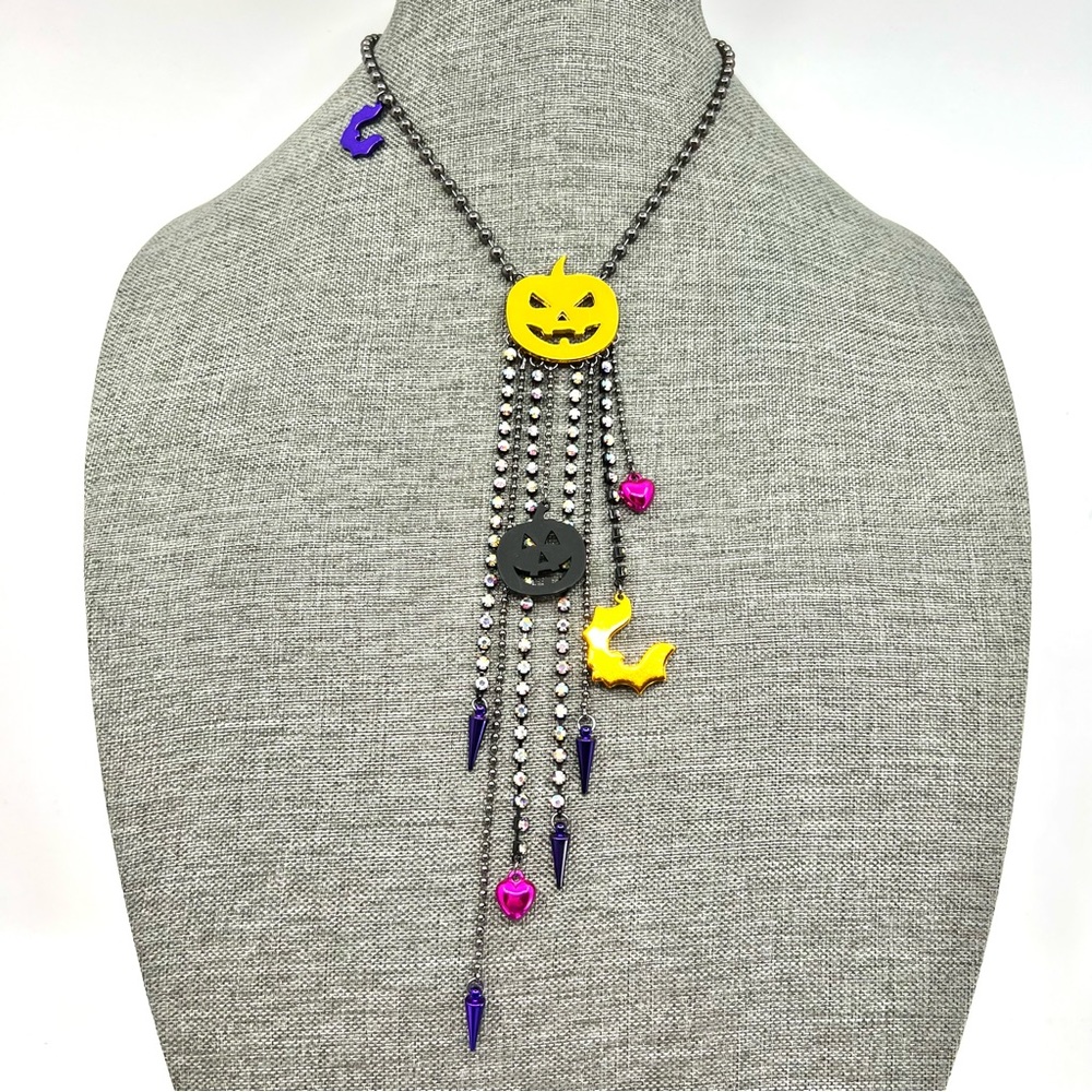 Betsey Johnson ‘Punk ‘N Spice’ Y-Style Halloween Charm Necklace  NWT/HTF!